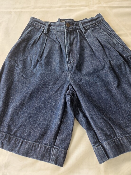 Banana Republic Other - Banana Republic Pleated Denim Shorts in Dark Blue